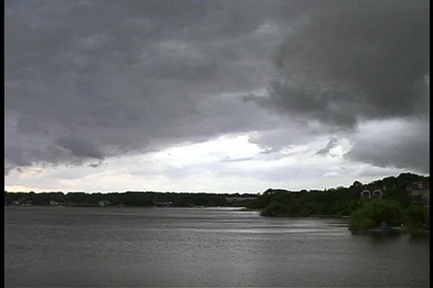 Storm Over a Lake Stock Footage 149402