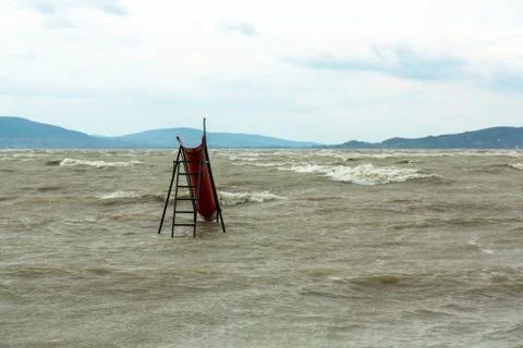 Storm over the lake Stock Photos
