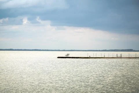 Storm over the lake Stock Photos