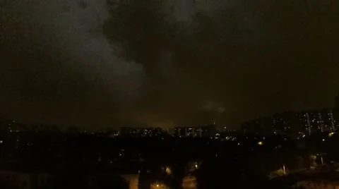 Storm over Moscow Stock Footage 65280166