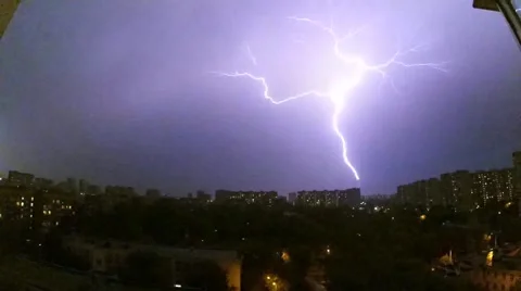 Storm over Moscow Stock Footage 65280169