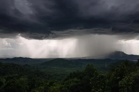 Storm over mountain. Stock-Fotos