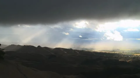 Storm over the plains timelapse Stock Footage 22387588