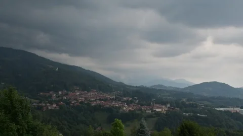 Storm over Sordevolo  . Stock Footage 325024458