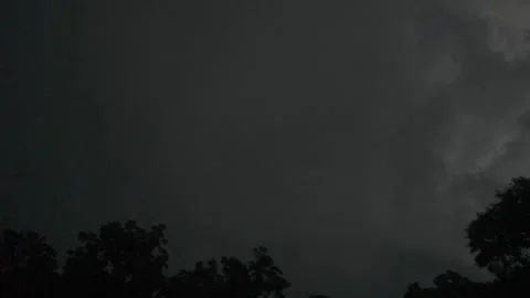 Storm over Trees Stock Footage 344981017