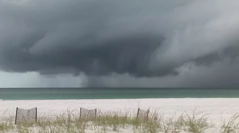 Storm over water Stock Footage 12661252