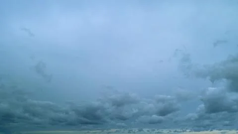 Storm overcast sky cloud scape. Dramatic cloudy rainy sky. Timelapse. 写真素材