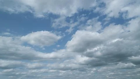 Storm overcast sky cloud scape. Dramatic cloudy rainy sky. Timelapse. Stock Photos