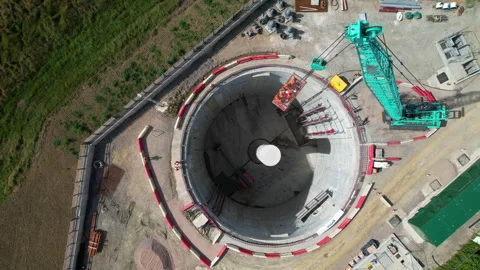 Storm Overflow Water Tank Stock Footage 281781346