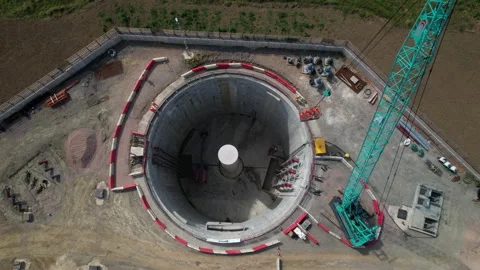 Storm Overflow Water Tank Stock Footage 281782383