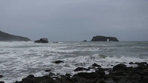 Storm in the Pacific ocean Stock Footage 100841453