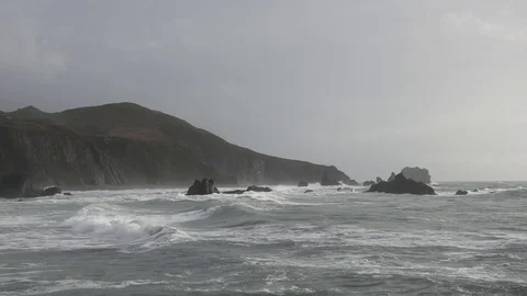 Storm in the Pacific ocean Stock Footage 100842554