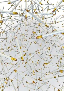 Storm of pencils Stock Illustration