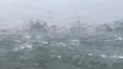 Storm Pounding a Window Stock Footage 249551949