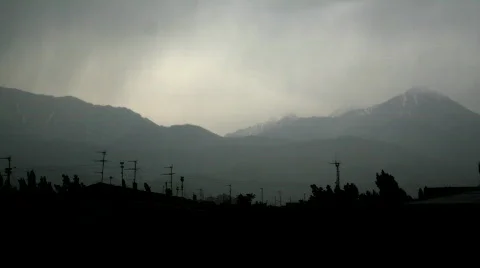 Storm rain time lapse wind Stock Footage 581299