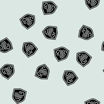 Storm resistant label product caution glyph seamless pattern Stock Illustration