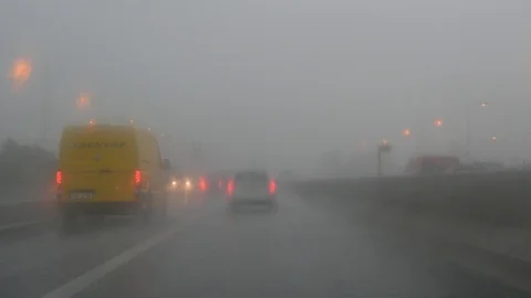 Storm on the road Stock Footage 119941208