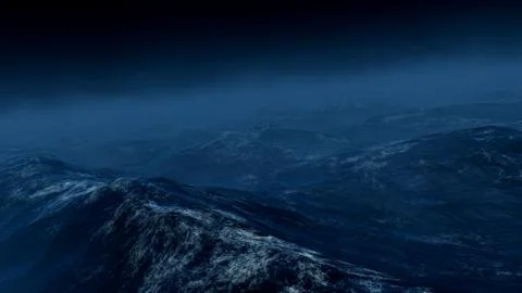 Storm on the sea. 3d render Stock Photos