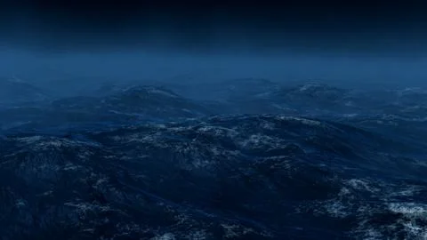 Storm on the sea. 3d render Stock Photos