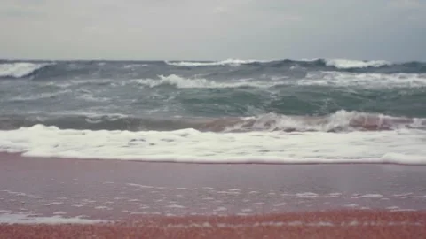 Storm at sea with big waves Stock Footage 159500453