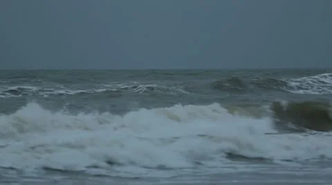 Storm in sea Stock Footage 18095612