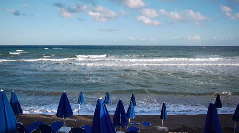 Storm on the sea 스톡 동영상 32242176