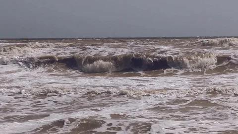 Storm on the sea Stock Footage 89163141