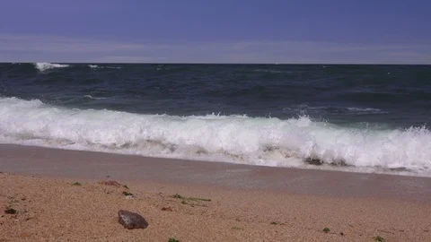 Storm on the sea Stock Footage 92052163