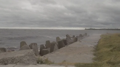 Storm by the sea Stock-Footage 97780875