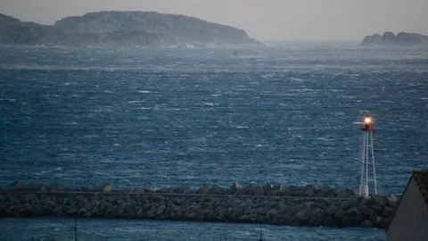 Storm on the sea Stock Footage 115950505