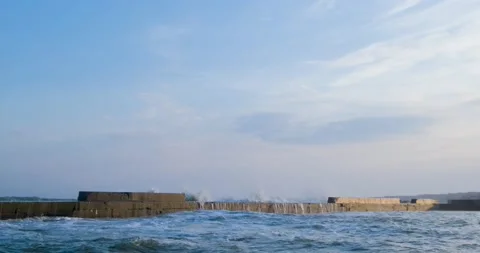 Storm in the sea Stock Footage 130202549