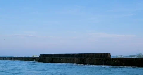 Storm in the sea Stock Footage 130202560