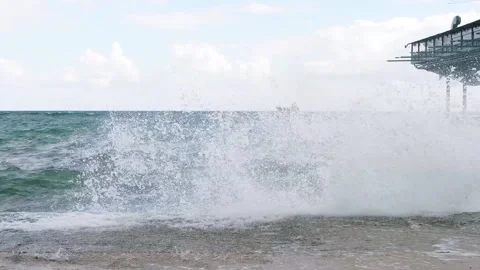 Storm at sea. Video stock 179533494