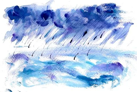 Storm on the sea Stock Illustration