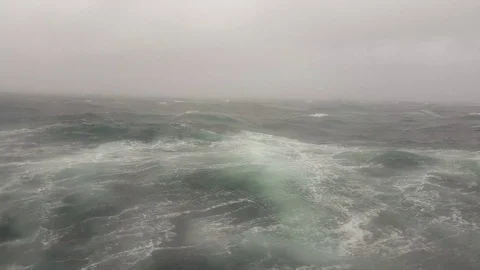 A storm in the sea, ocean wave in the indian ocean during storm Stock Footage
