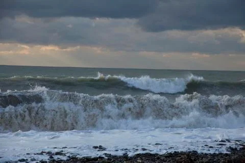 Storm in the sea Stock Photos