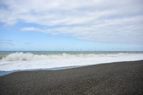 Storm on sea Stock Photos