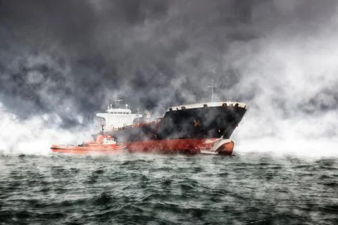 Storm at sea Foto stock