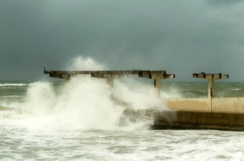Storm on sea Stock Photos