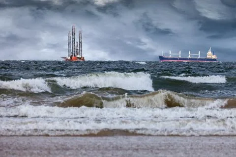 Storm at sea Stock Photos