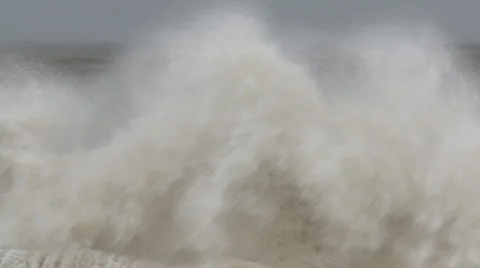 Storm sea slow motion Stock Footage