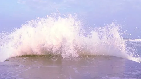 Storm on the Sea at Sunset Video stock 68043771