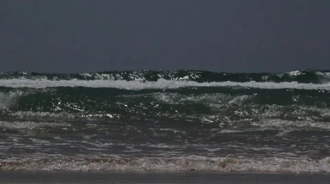 Storm at sea, the waves 2 Video stock 51329941