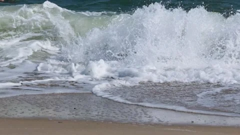 Storm on the seashore. Super slow motion. Close-up. Stock Footage 288126561