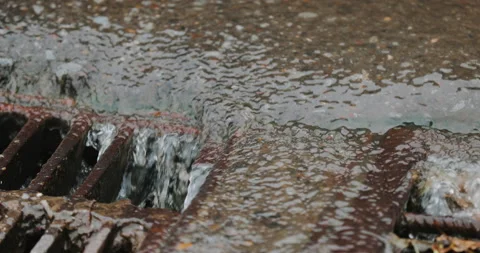 Storm sewer after the rain Stock-Footage 134556225
