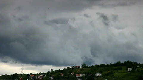 Storm sky and hill Stock Footage 447640