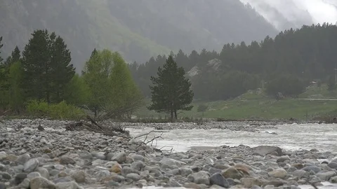 Storm in slow motion in mountains 库存影片 77243859