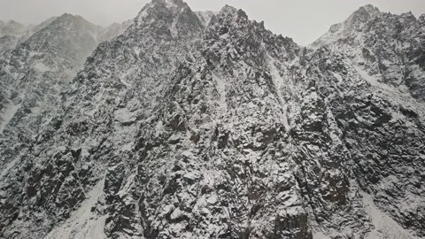 Storm, snowfall in the huge glacier of Mount Belukha, the valley of the Aktru Stock-Footage 163972668