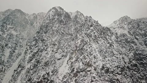 Storm, snowfall in the huge glacier of Mount Belukha, the valley of the Aktru Stock Footage 163974150