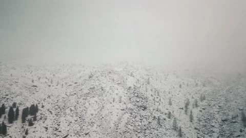 Storm, snowfall in the huge glacier of Mount Belukha, the valley of the Aktru Stock-Footage 164364903